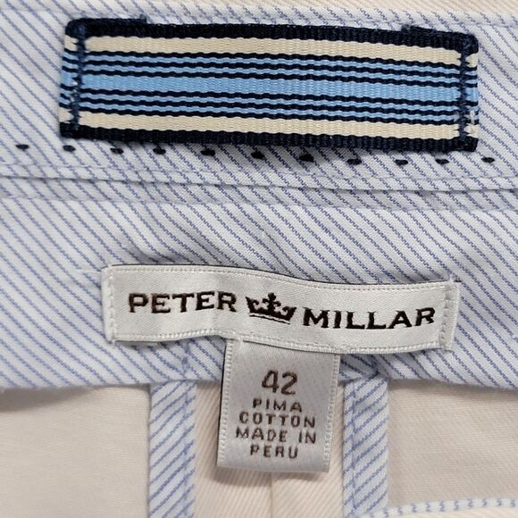 Peter Millar Winston Washed Twill Golf Shorts Mens Size 42 Khaki Tan Stone - Picture 2 of 8